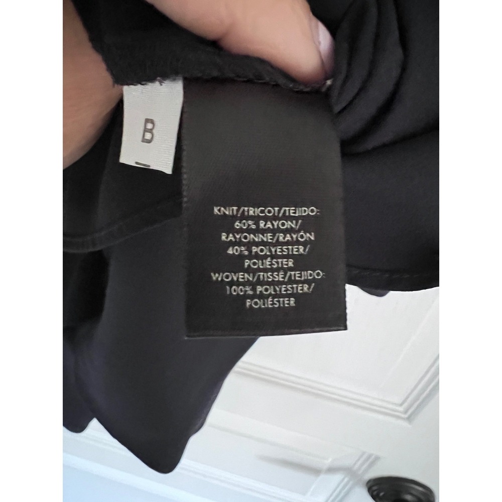 Ann Taylor Navy Blue Ruffle Peplum Blouse Short Sleeve XL Office Lagenlook Top - Picture 6 of 7